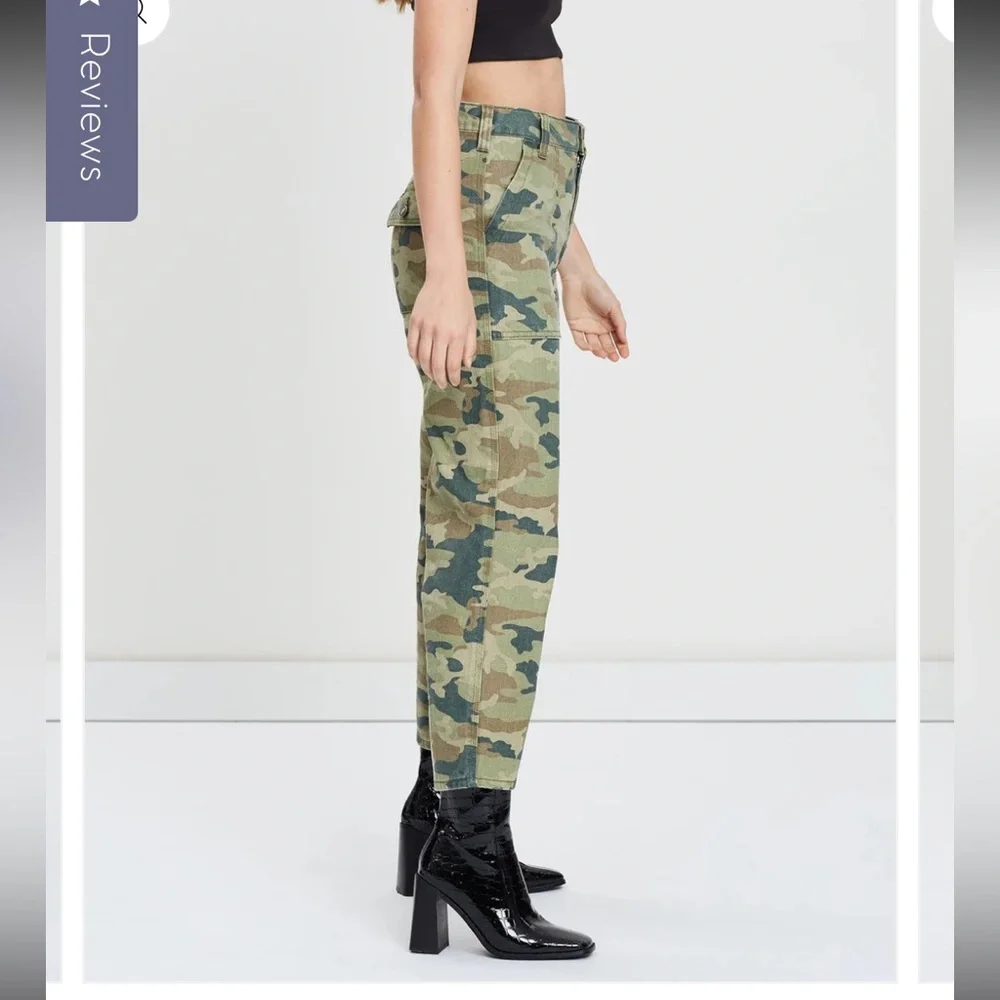 FREE PEOPLE: REMY CAMO CROPPED PANTS‎ Sz 27
